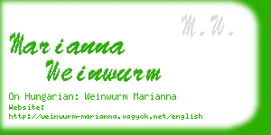 marianna weinwurm business card